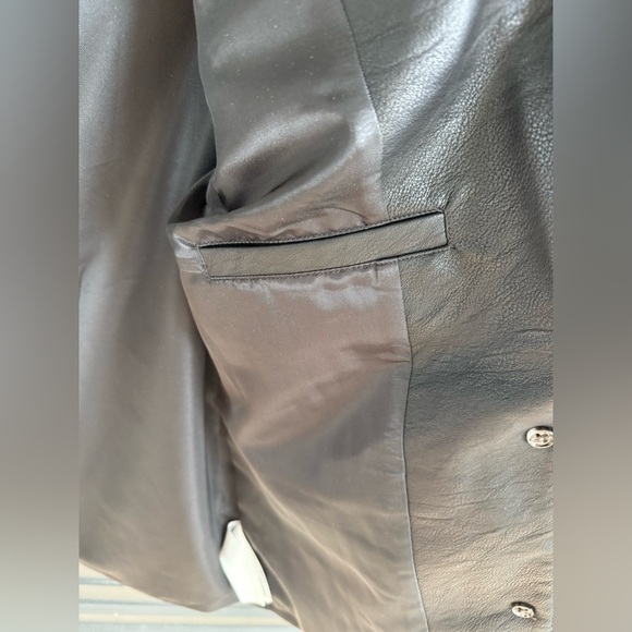 Abercrombie & Fitch Vegan Leather Black Blazer Jacket • Small • NWT - Picture 11 of 12